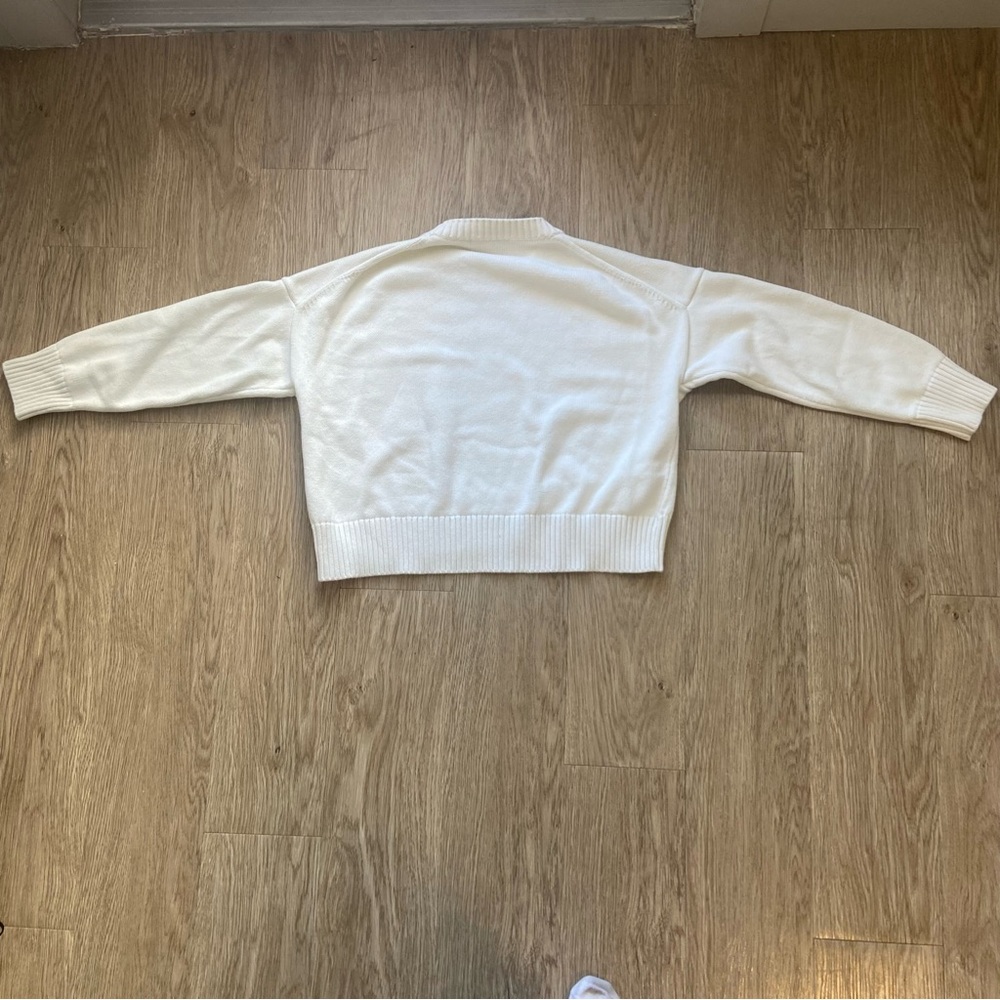 Quince Classic White Crew Neck Sweater - Picture 3 of 6